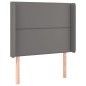 Testiera ad Orecchio Grigio 83x16x118/128 cm in Similpelle Testiera ad Orecchio Grigio 83x16x118/128 cm in Similpelle
