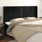 Testiera ad Orecchio Nera 183x16x118/128 cm in Velluto Testiera ad Orecchio Nera 183x16x118/128 cm in Velluto