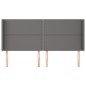 Testiera ad Orecchio Grigio 163x16x118/128cm in Similpelle