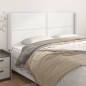 Testiera ad Orecchio Bianco 203x16x118/128 cm in Similpelle Testiera ad Orecchio Bianco 203x16x118/128 cm in Similpelle