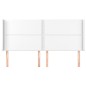 Testiera ad Orecchio Bianco 203x16x118/128 cm in Similpelle Testiera ad Orecchio Bianco 203x16x118/128 cm in Similpelle