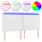 Testiera a LED Bianco 180x5x118/128 cm in Similpelle Testiera a LED Bianco 180x5x118/128 cm in Similpelle