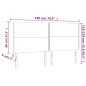 Testiera a LED Bianco 180x5x118/128 cm in Similpelle Testiera a LED Bianco 180x5x118/128 cm in Similpelle