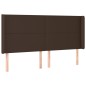 Testiera a LED Marrone 203x16x118/128 cm in Similpelle Testiera a LED Marrone 203x16x118/128 cm in Similpelle