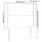 Testiera a LED Nera 83x16x118/128 cm in Similpelle Testiera a LED Nera 83x16x118/128 cm in Similpelle