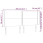 Testiera a LED Grigio 163x16x118/128cm in Similpelle Testiera a LED Grigio 163x16x118/128cm in Similpelle