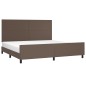 Giroletto con Testiera Marrone 200x200 cm in Similpelle Giroletto con Testiera Marrone 200x200 cm in Similpelle