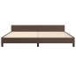 Giroletto con Testiera Marrone 200x200 cm in Similpelle Giroletto con Testiera Marrone 200x200 cm in Similpelle