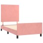 Giroletto con Testiera Rosa 80x200 cm in Velluto Giroletto con Testiera Rosa 80x200 cm in Velluto