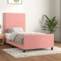 Giroletto con Testiera Rosa 90x190 cm in Velluto Giroletto con Testiera Rosa 90x190 cm in Velluto