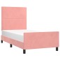 Giroletto con Testiera Rosa 90x190 cm in Velluto Giroletto con Testiera Rosa 90x190 cm in Velluto