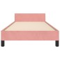 Giroletto con Testiera Rosa 90x190 cm in Velluto Giroletto con Testiera Rosa 90x190 cm in Velluto