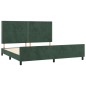 Giroletto con Testiera Verde Scuro 200x200 cm in Velluto Giroletto con Testiera Verde Scuro 200x200 cm in Velluto