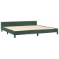 Giroletto con Testiera Verde Scuro 200x200 cm in Velluto Giroletto con Testiera Verde Scuro 200x200 cm in Velluto
