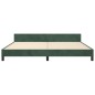 Giroletto con Testiera Verde Scuro 200x200 cm in Velluto Giroletto con Testiera Verde Scuro 200x200 cm in Velluto
