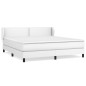 Giroletto a Molle con Materasso Bianco 160x200 cm in Similpelle