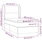 Giroletto a Molle con Materasso Bianco 80x200 cm in Similpelle