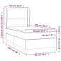 Giroletto a Molle con Materasso Bianco 90x200 cm in Similpelle