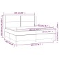 Giroletto a Molle con Materasso Bianco 200x200cm in Similpelle