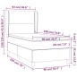 Giroletto a Molle con Materasso Grigio Chiaro 90x190 cm Velluto