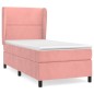 Giroletto a Molle con Materasso Rosa 90x190 cm in Velluto