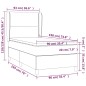 Giroletto a Molle con Materasso Rosa 90x190 cm in Velluto