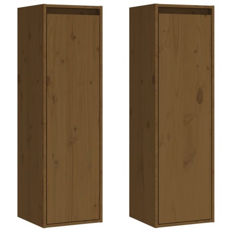 Pensili Miele 2 pz 30x30x100 cm in Legno Massello di Pino