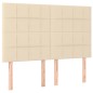 Giroletto a Molle con Materasso Crema 140x200 cm in Tessuto
