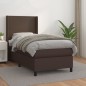 Giroletto a Molle con Materasso Marrone 100x200cm in Similpelle