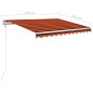 Tenda da Sole Retrattile Automatica 300x250cm Arancione Marrone Tenda da Sole Retrattile Automatica 300x250cm Arancione Marrone