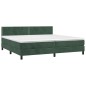 Letto a Molle con Materasso e LED Verde Scuro 200x200cm Velluto Letto a Molle con Materasso e LED Verde Scuro 200x200cm Velluto