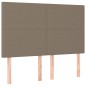 Letto a Molle con Materasso e LED Tortora 140x190 cm in Tessuto Letto a Molle con Materasso e LED Tortora 140x190 cm in Tessuto