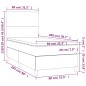 Letto a Molle con Materasso e LED Tortora 80x200 cm in Tessuto Letto a Molle con Materasso e LED Tortora 80x200 cm in Tessuto