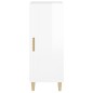 Credenza Bianco Lucido 34,5x34x90 cm in Legno Multistrato Credenza Bianco Lucido 34,5x34x90 cm in Legno Multistrato
