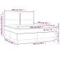 Letto a Molle con Materasso e LED Grigio Scuro 180x200 cm Letto a Molle con Materasso e LED Grigio Scuro 180x200 cm