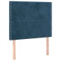 Giroletto a Molle con Materasso Blu Scuro 100x200 cm in Velluto