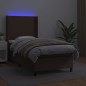 Giroletto Molle con Materasso e LED Marrone 100x200 cm Giroletto Molle con Materasso e LED Marrone 100x200 cm
