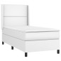 Giroletto Molle con Materasso e LED Bianco 80x200 cm Similpelle