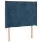 Letto a Molle con Materasso e LED Blu Scuro 100x200 cm Letto a Molle con Materasso e LED Blu Scuro 100x200 cm