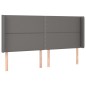 Giroletto Molle con Materasso e LED Grigio 180x200cm Similpelle Giroletto Molle con Materasso e LED Grigio 180x200cm Similpelle