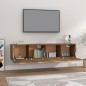 Mobili Parete 2 pz Rovere Fumo 80x35x36,5 cm Legno Multistrato Mobili Parete 2 pz Rovere Fumo 80x35x36,5 cm Legno Multistrato