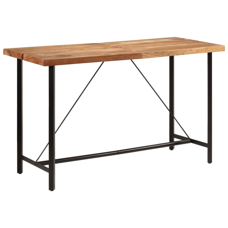 Tavolino da Bar 180x70x107 cm Legno Massello di Acacia e Ferro Tavolino da Bar 180x70x107 cm Legno Massello di Acacia e Ferro