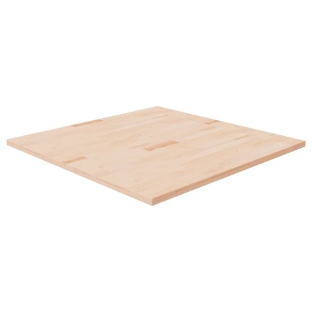 Piano Tavolo Quadrato 90x90x2,5 cm Massello Rovere Non Trattato