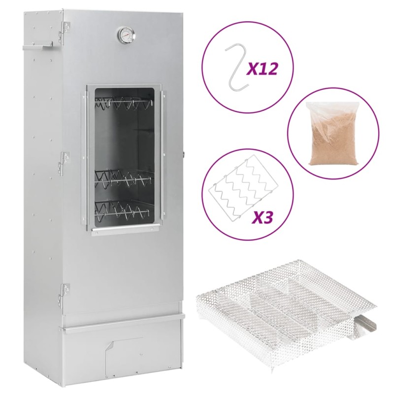 Forno Affumicatore BBQ Generatore Fumo Freddo Acciaio Zincato Forno Affumicatore BBQ Generatore Fumo Freddo Acciaio Zincato