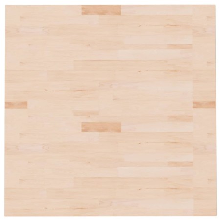 Piano Tavolo Quadrato 90x90x2,5 cm Massello Rovere Non Trattato