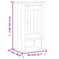 Mobile da Bagno a Muro BERG Nero 40x27x71,5 cm Massello Pino Mobile da Bagno a Muro BERG Nero 40x27x71,5 cm Massello Pino