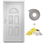 vidaXL Porta Ingresso Bianca 98x208 cm in PVC vidaXL Porta Ingresso Bianca 98x208 cm in PVC