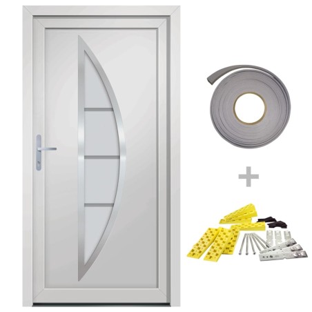 vidaXL Porta Ingresso Bianca 98x200 cm in PVC