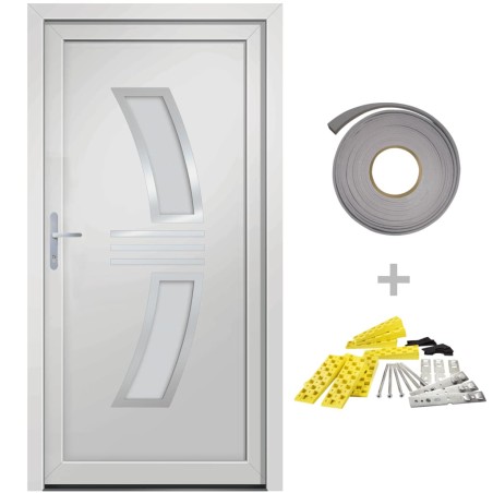 vidaXL Porta Ingresso Bianca 108x200 cm in PVC
