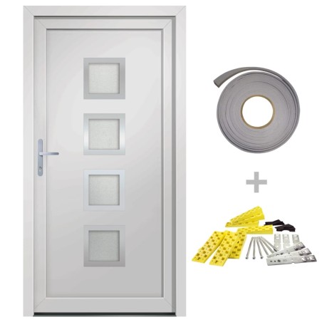 vidaXL Porta Ingresso Bianca 88x200 cm in PVC